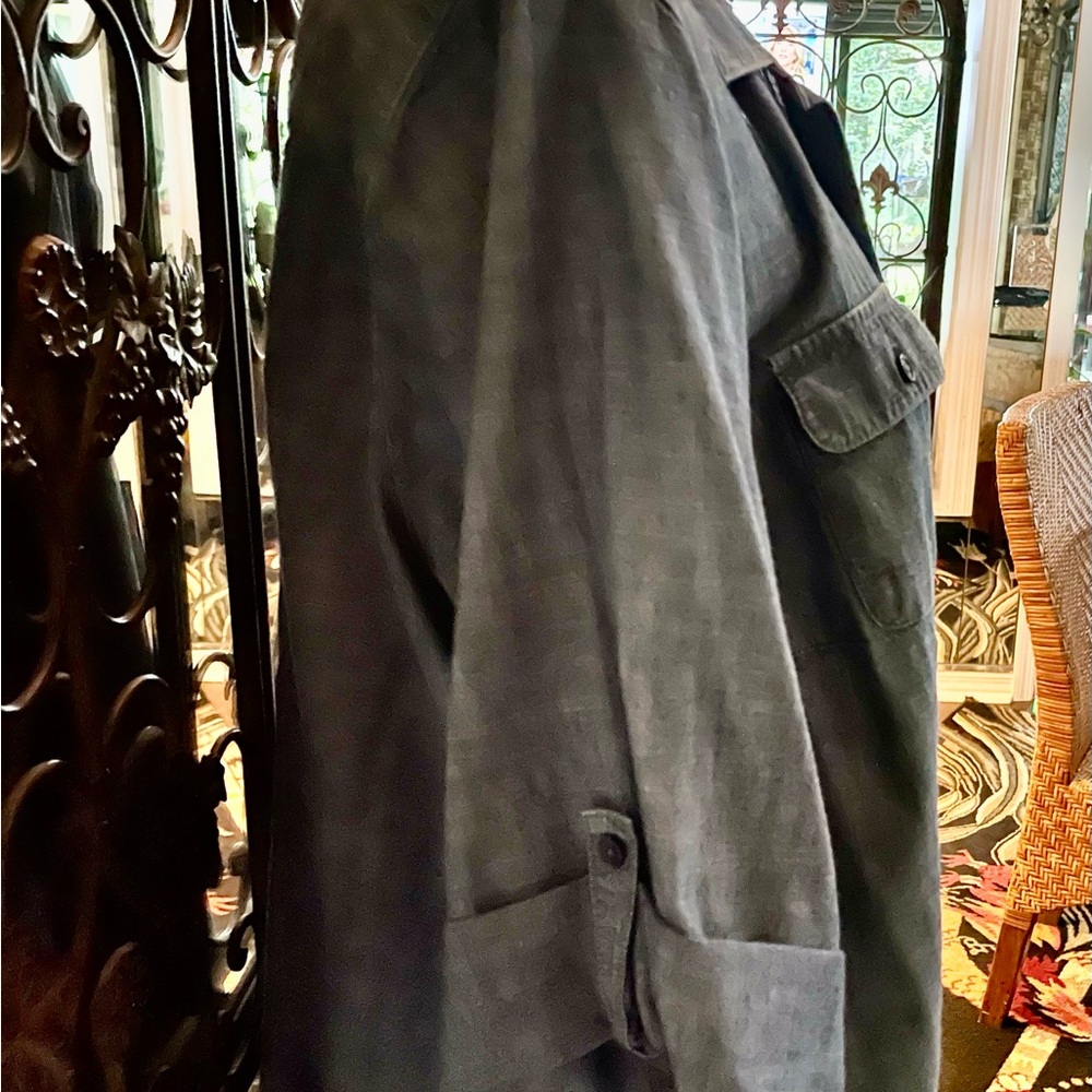 Nice Versatile Coldwater Creek Chambray Blue Denim Shirt or Over Tee “Jacket” 1X - Picture 4 of 8